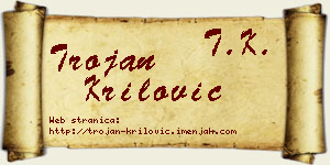 Trojan Krilović vizit kartica